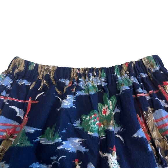 Vintage Contempo Casuals Cowboy Western Long Tiered Maxi Skirt Cotton Flannel - Picture 3 of 10